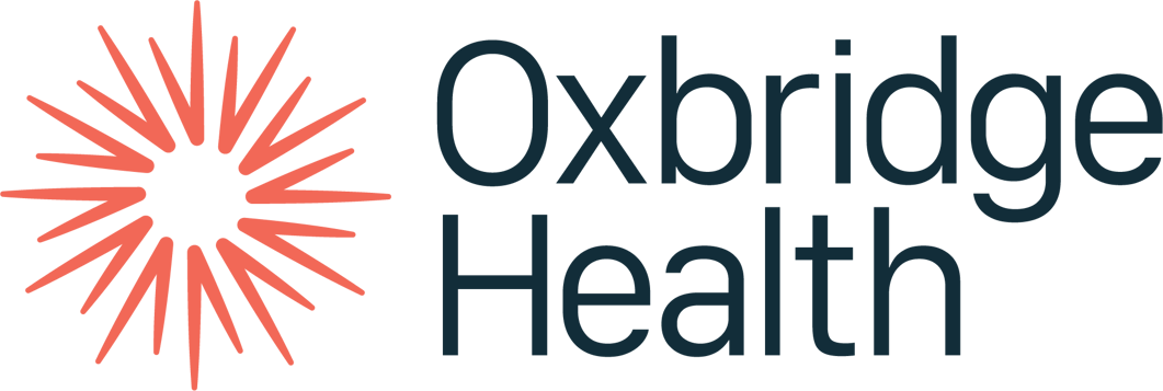 Oxbridge Health - WordmarkTagline - SalmonOxford Blue